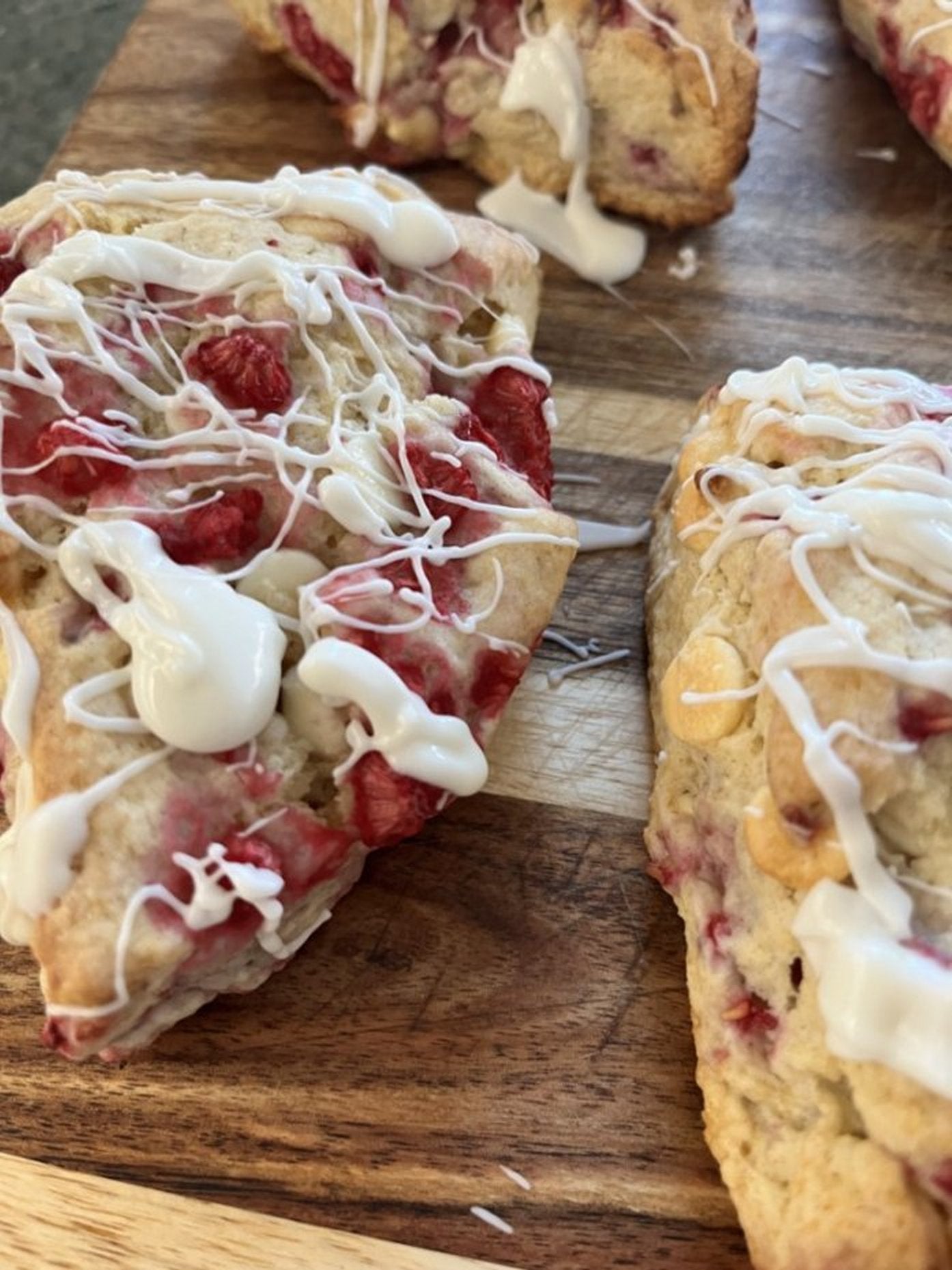 Delicious Raspberry White Chocolate Scones