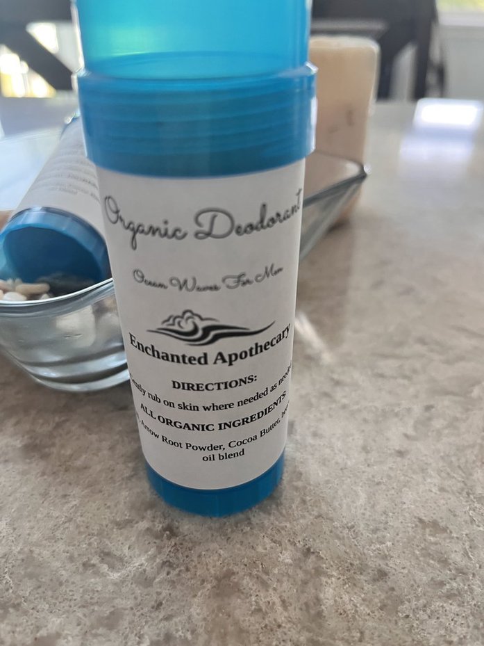 Ocean Waves **All Natural** Organic Deodorant for Men * Aluminum Free *