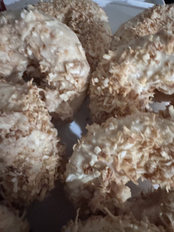 Toasted Coconut Donuts * Toasted Coconut Doughnuts * Made with Organic Ingredients