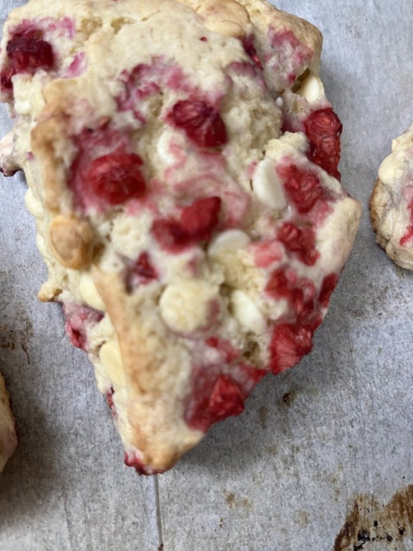 Delicious Raspberry White Chocolate Scones